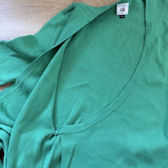 Cabi Wrap Belted Cocktail Cardigan Spearmint Green Sz M Preppy Ballerina Cottage - Picture 14 of 14